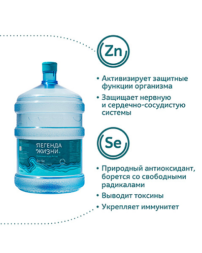 Вода с цинком и селеном 19 л.